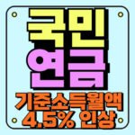 국민연금 기준소득월액 상하안액 인상