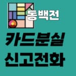 동백전 카드 분실 신고