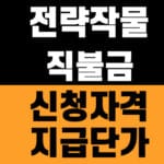2026 전략작물직불금 신청방법