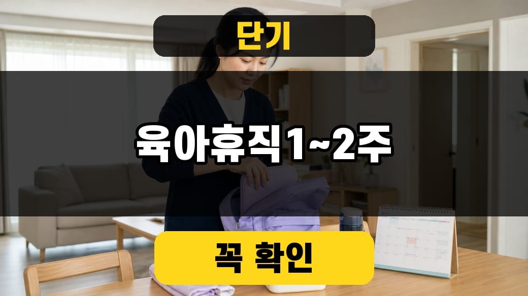 단기 육아휴직 1~2주 대표 이미지