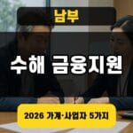 남부 수해 금융지원 2026 가계·소상공인 대표이미지