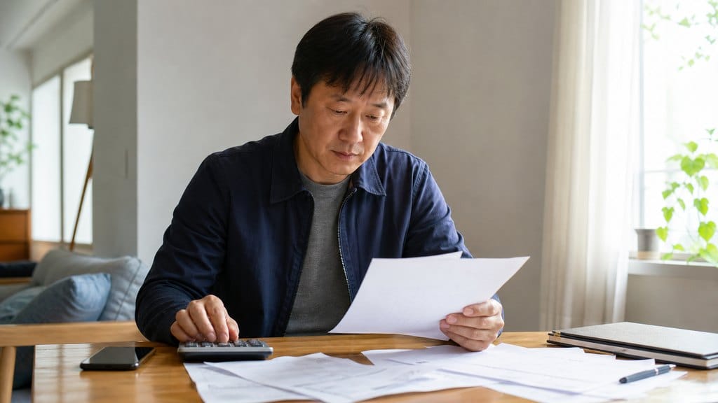 도산대지급금 임금체불 서류를 확인하는 노동자