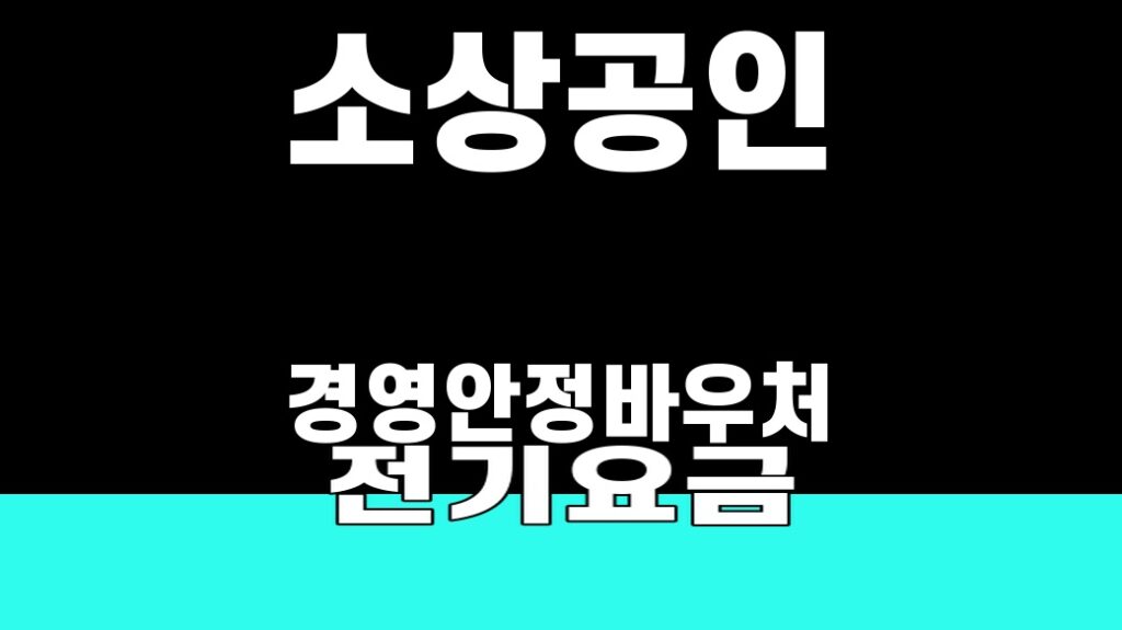 소상공인 경영안정바우처 전기요금 임대 사업장 소상공인 경영안정바우처 전기요금 SUM 대표 이미지